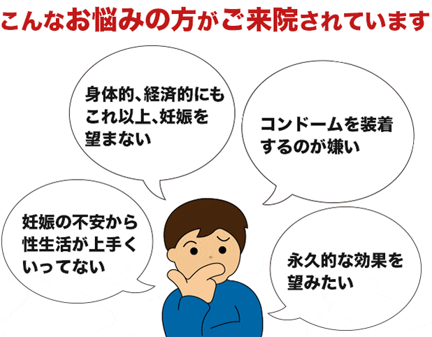 男性の避妊のお悩み